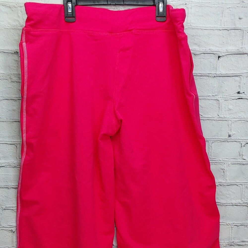 'DANSKIN NOW' FRENCH TERRY LOOSE FIT STRAIGHT-LEG ATHLEISURE PANTS in POSEY PINK - Picture 3 of 15